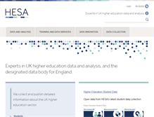 Tablet Screenshot of hesa.ac.uk